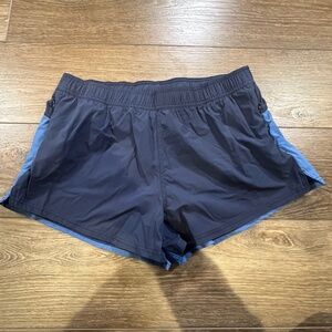 Fair Harbor Women's Atlantique Short Navy Colorblock Size Large, Mid-Rise, Lined